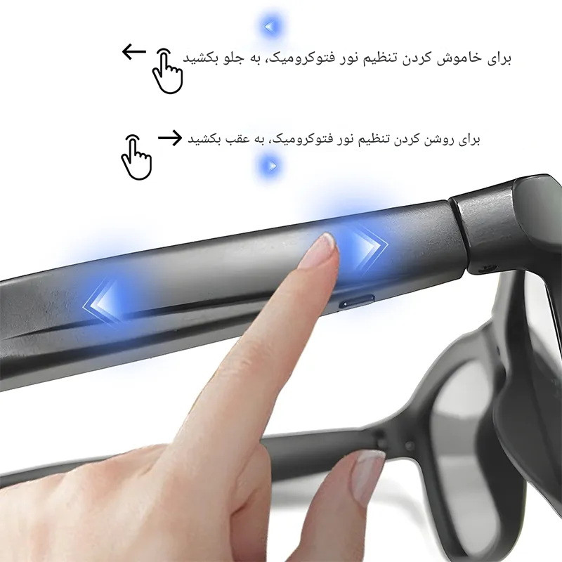 عینک هوشمند فنیرسی مدل G369I AI Translate & Touch Color‑Changing Lens