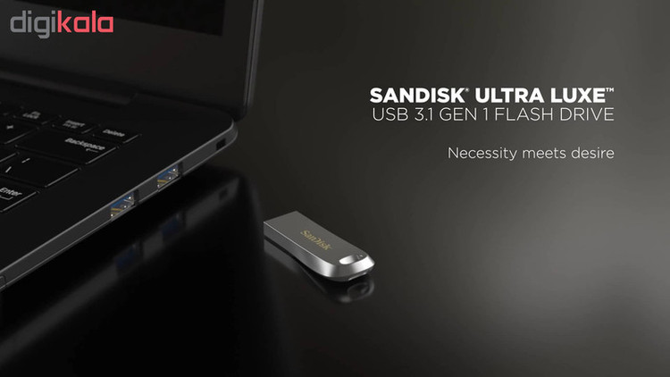 فلش مموری سن دیسک مدل Ultra Luxe ظرفیت 128 گیگابایت با رابط USB 3.1