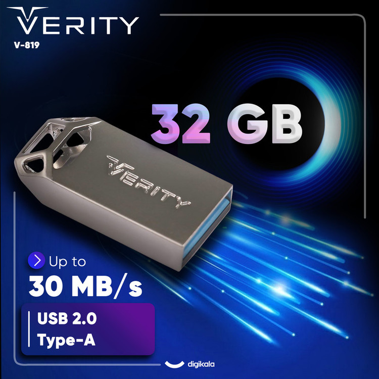 فلش مموری وریتی مدل V-819 ظرفیت 32 گیگابایت با رابط USB