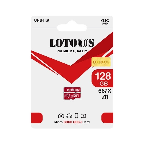 کارت حافظه لوتوس مدل microSDXC استاندارد 667X/A1 ظرفیت 128 گیگابایت
