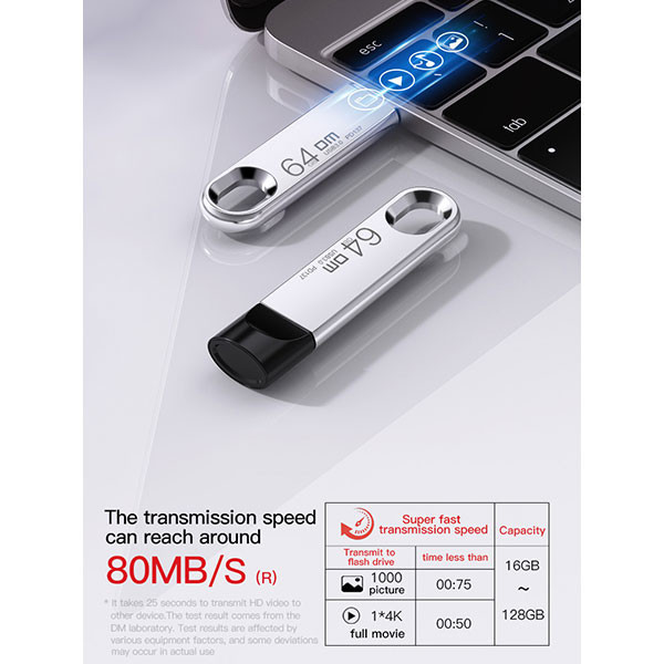 فلش مموریUSB3.0 دی ام مدل PD137 ظرفیت 128 گیگابایت