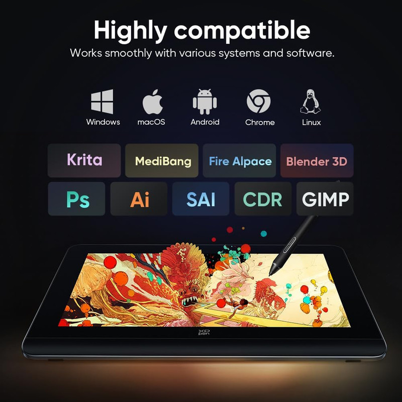 تبلت گرافیکی با صفحه نمایش 14 اینچ ایکس پی-پن مدل Artist Pro 14 Gen 2