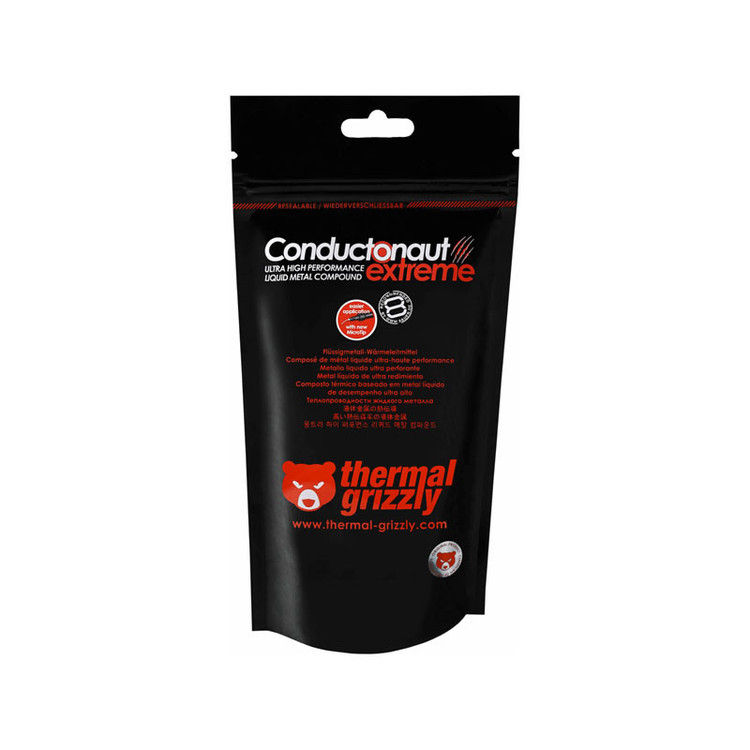 خمیر سیلیکون ترمال گریزلی مدل Conductonaut Liquid Metal Extreme 5g