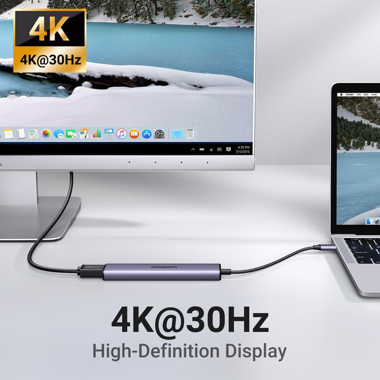 هاب 5 پورت USB-C یوگرین مدل CM478-15495