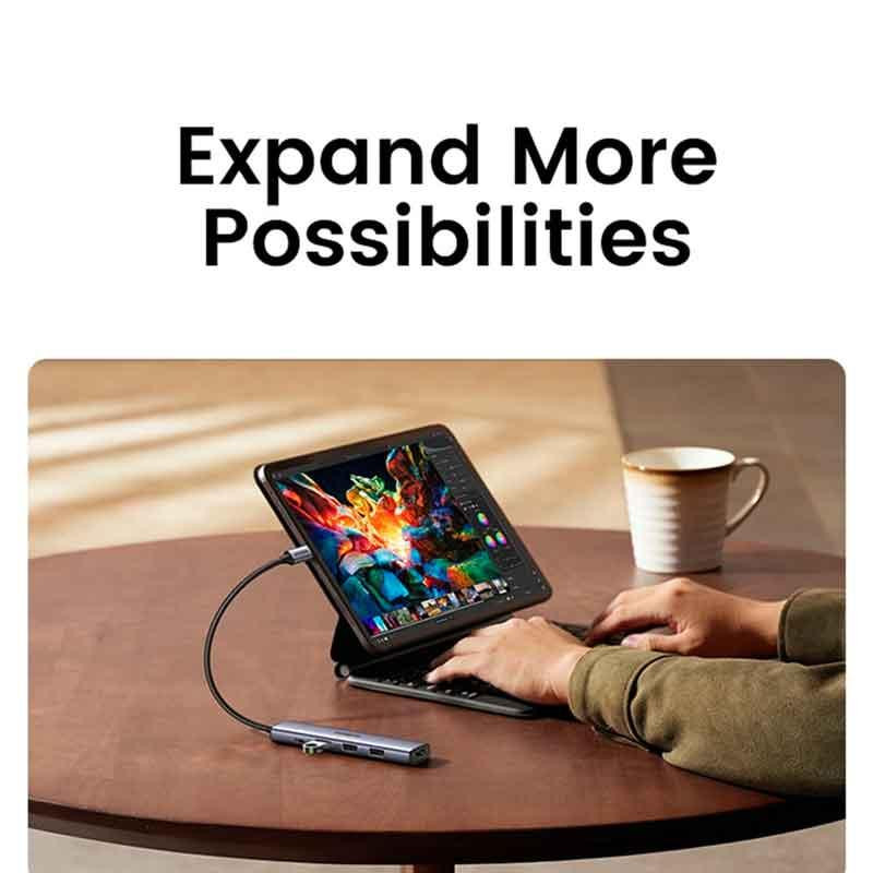 هاب 5 پورت USB-C یوگرین مدل CM478-15495