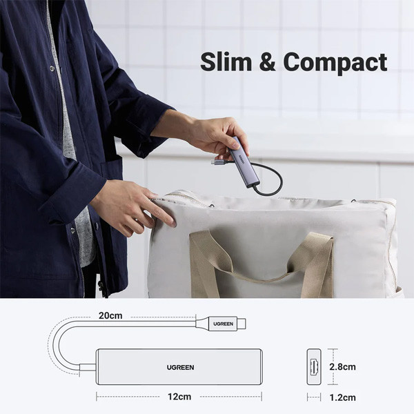 هاب 5 پورت USB-C یوگرین مدل CM478-15495