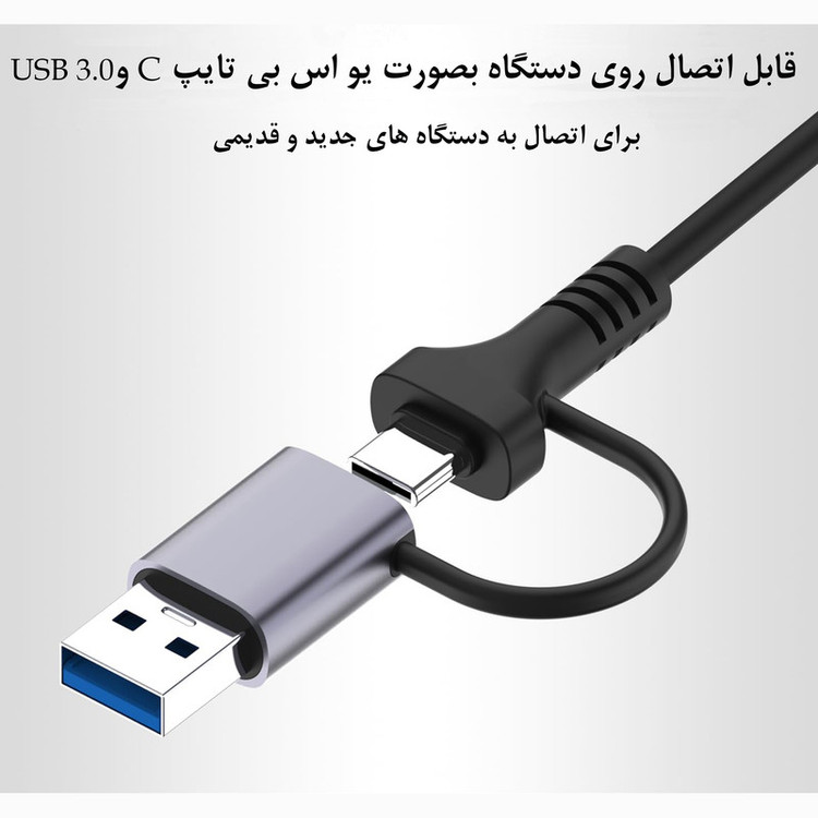 هاب 4 پورت USB-C آی ریور مدل HU-1