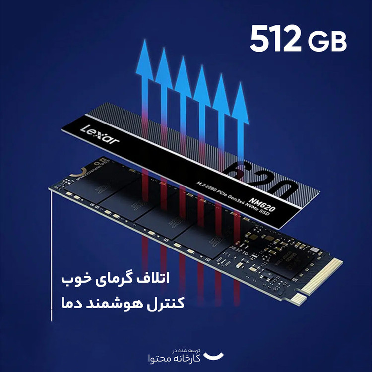 اس اس دی اینترنال PCIe Gen3 x4 لکسار مدل NM620 ظرفیت 512 گیگابایت