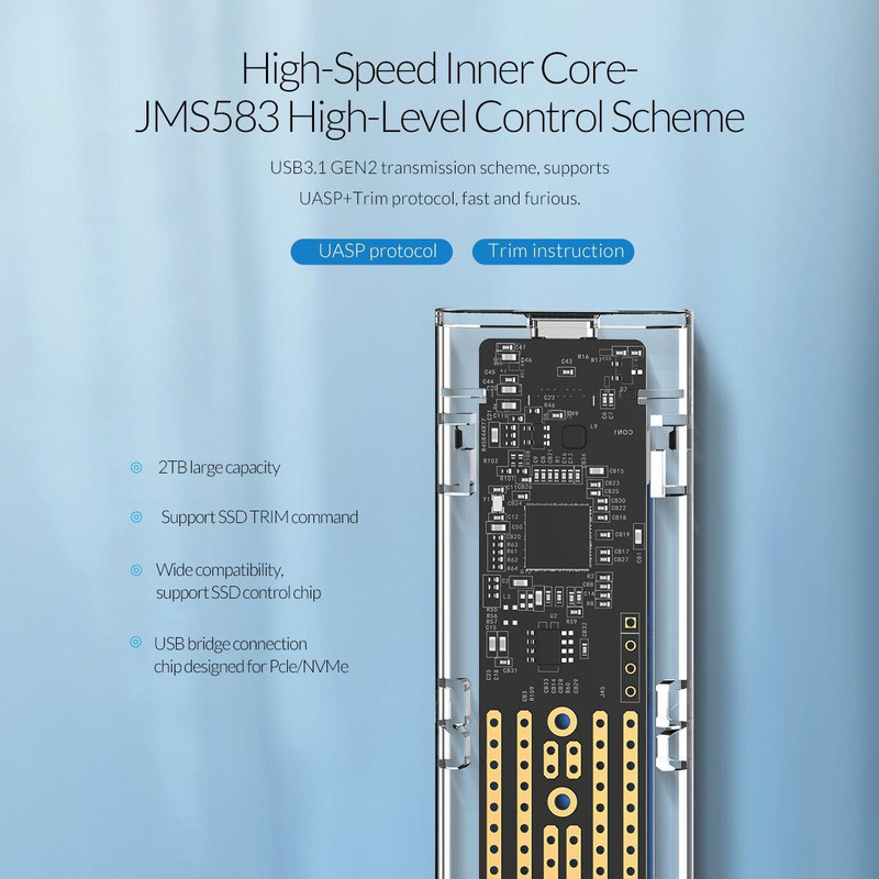 قاب NVMe M.2 SSD اوریکو مدل TCM2-C3