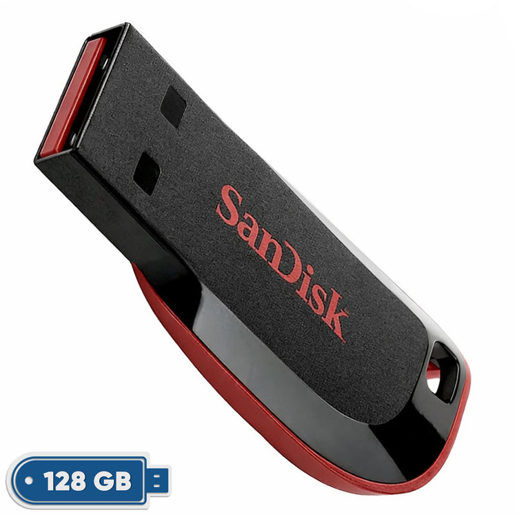 فلش مموری سن دیسک مدل Cruzer Blade CZ50 ظرفیت 128 گیگابایت با رابط USB 2.0