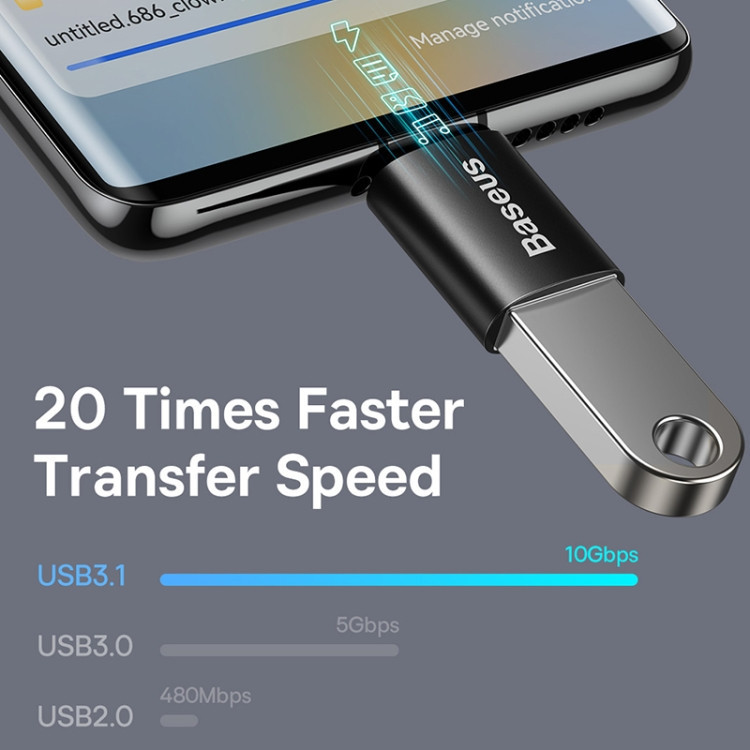 مبدل USB-C به USB 3.1 باسئوس مدل ZJJQ0000