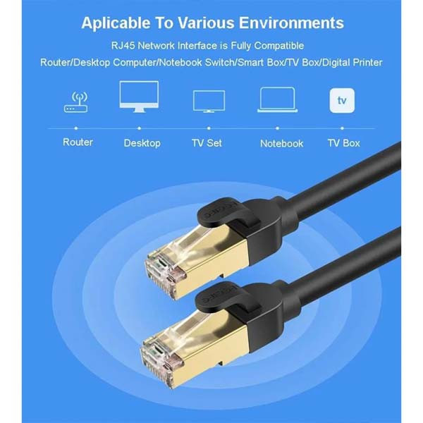 کابل شبکه Cat8 وگیگ مدل V-E802