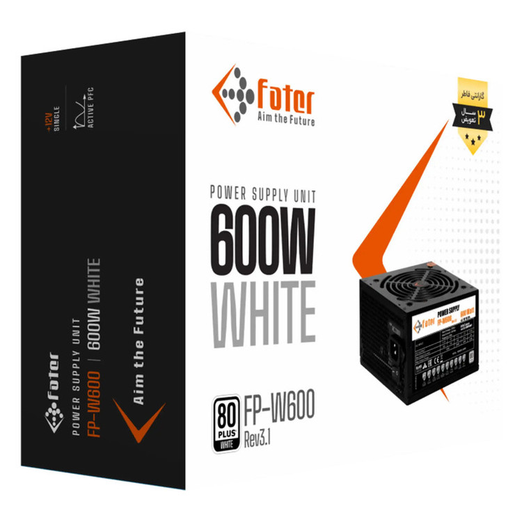 منبع تغذیه کامپیوتر 600 وات فاطر مدل FP-W600 80Plus 600W