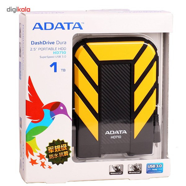 هارد اکسترنال ای دیتا مدل HD710 ظرفیت یک ترابایت دارای رابط USB Type-A 3.2