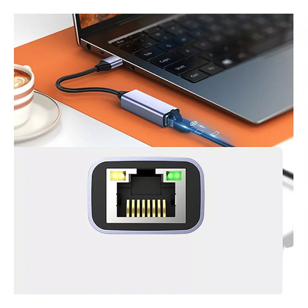 مبدل USB-C به Ethernet مدل 1000/LAN-10/100
