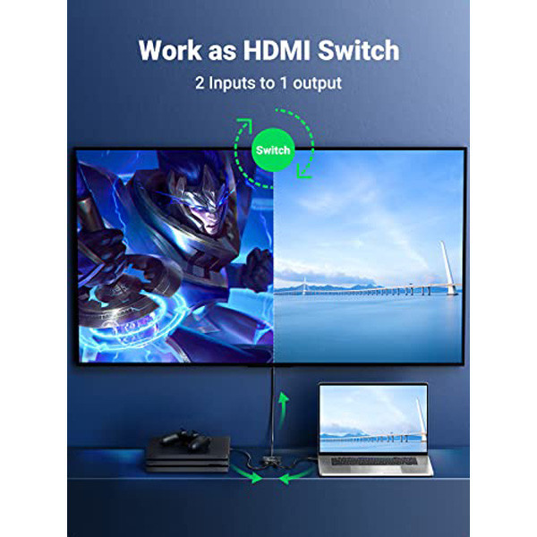 سوئیچ 1 به 2 HDMI یوگرین مدل 4K 50966