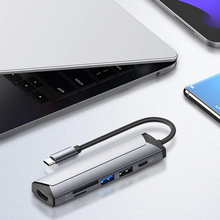 هاب 6 پورت USB-C الدینیو مدل DS-56H