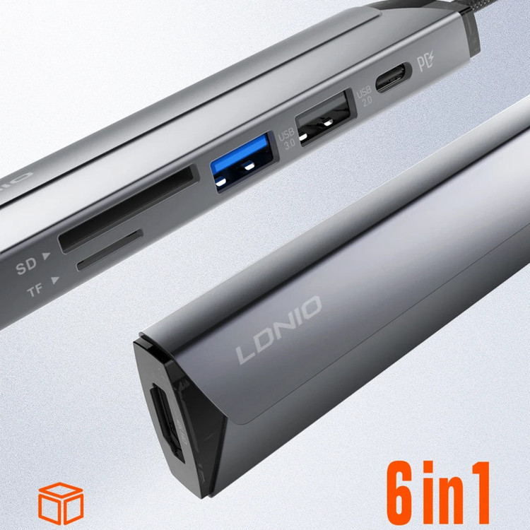 هاب 6 پورت USB-C الدینیو مدل DS-56H