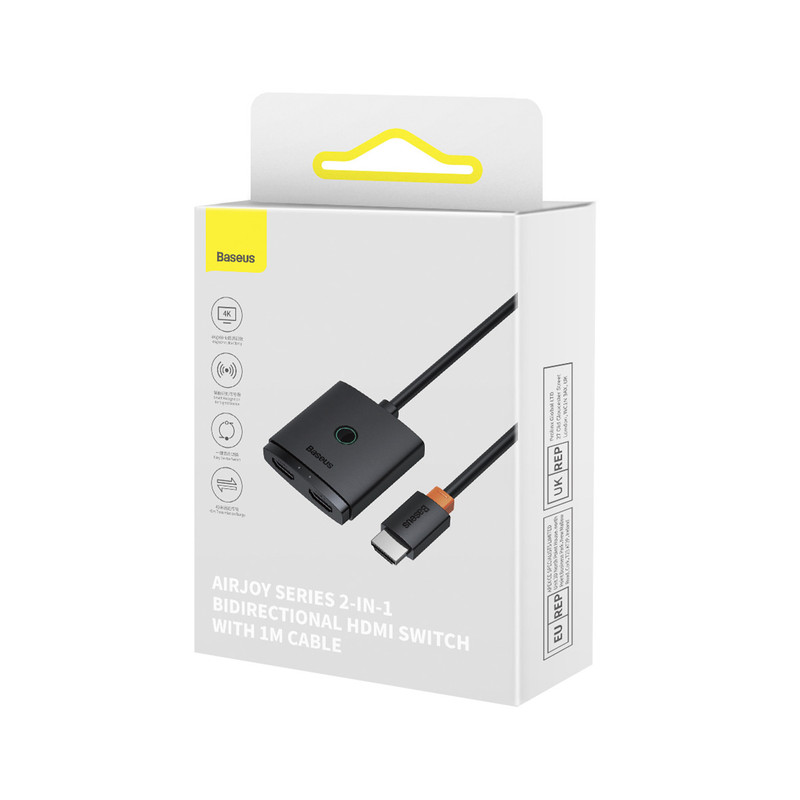 مبدل 1 در 2 HDMI بیسوس مدل AIRJOY