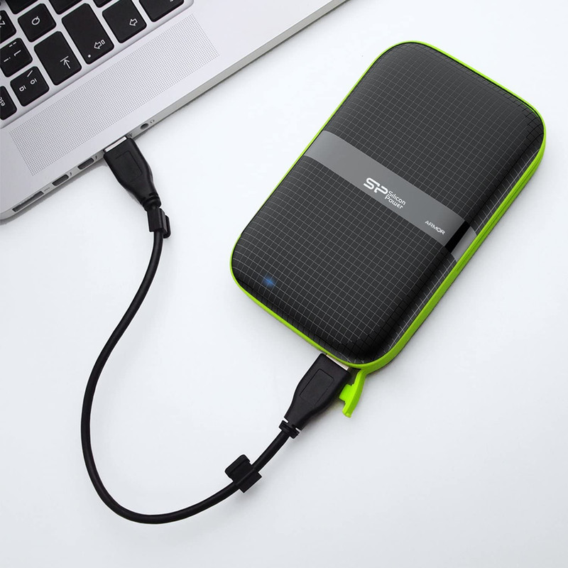 هارد اکسترنال سیلیکون پاور مدل Armor A60 ظرفیت یک ترابایت دارای رابط USB Type-A 3.2