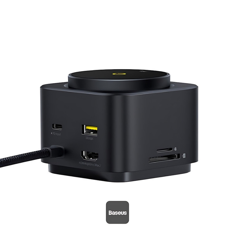 هاب 7 پورت USB-C و شارژر بی سیم بیسوس مدل BS-OH122