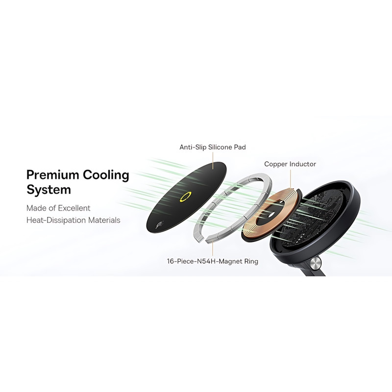هاب 7 پورت USB-C و شارژر بی سیم بیسوس مدل BS-OH122