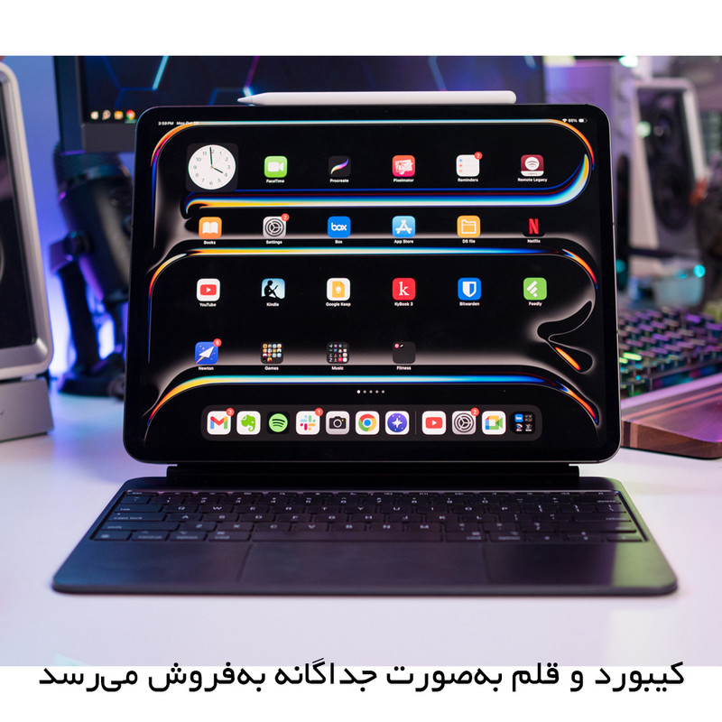 تبلت 13 اینچ اپل مدل IPad Pro 2025 M5 Wi-Fi Nano-Texture ظرفیت 2 ترابایت و رم 16 گیگابایت، رزولوشن دوربین 12 مگاپیکسل، پشتیبانی از قلم و کیبورد