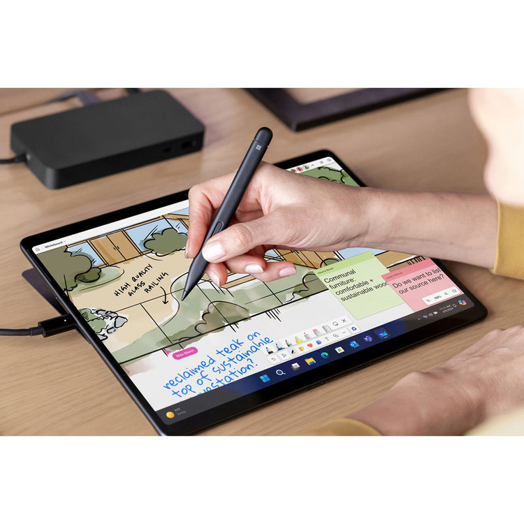 تبلت 13 اینچی مایکروسافت مدل Surface Pro 10-Core Ultra 7 165U ظرفیت 256 گیگابایت و رم 16 گیگابایت به همراه کیبورد Surface Pro Copilot و قلم Slim Pen 2