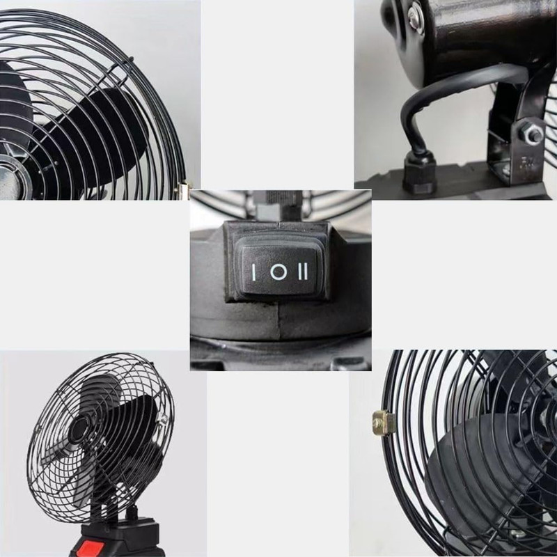 پنکه شارژی لیتیوم مدل EJ-81484-7 ظرفیت ۴۵۰۰ میلی آمپر ساعت