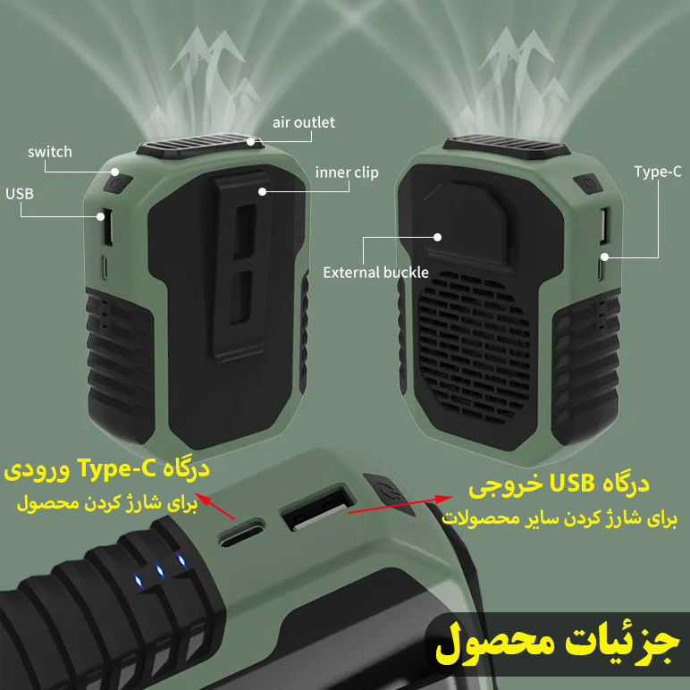 پنکه شارژی طرح ضد ضربه مدل DQ215