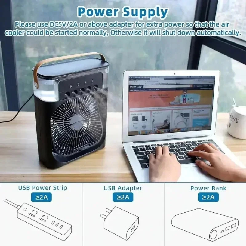 پنکه رومیزی مدل مه پاش 4in1 Air Cooling