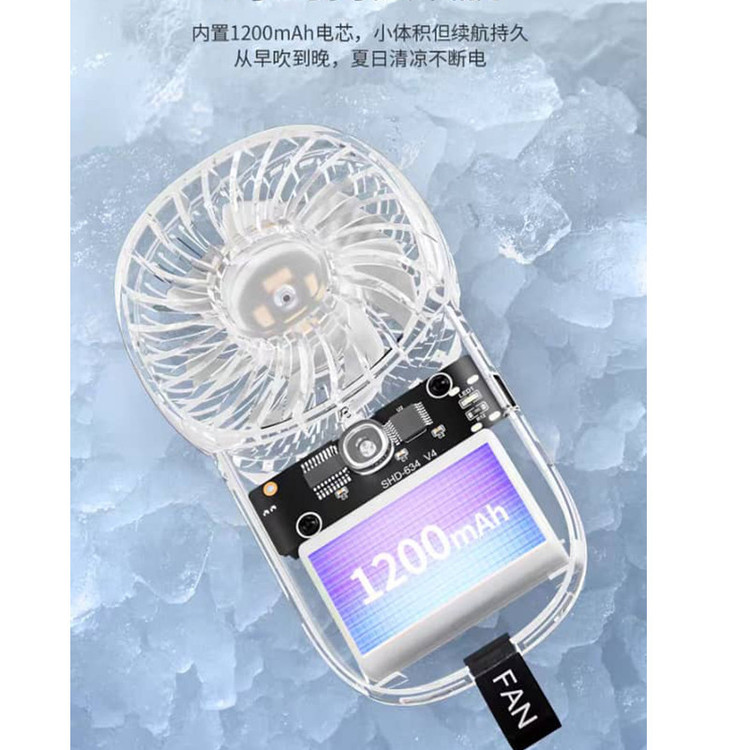 پنکه دستی مدل TRASNPARENT CARD FAN