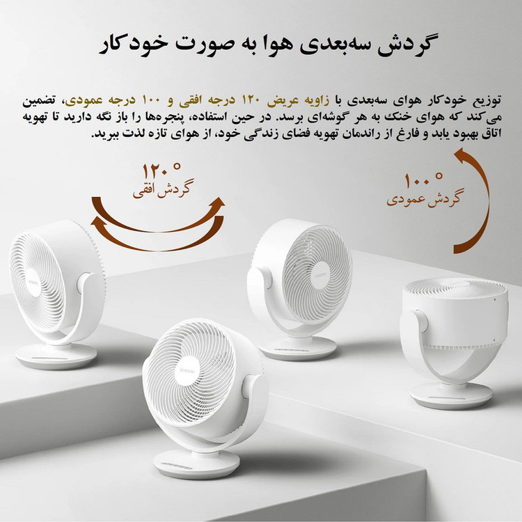 پنکه رومیزی شیائومی مدل Smart Desktop Air Circulation Fan طرح Type-C Input