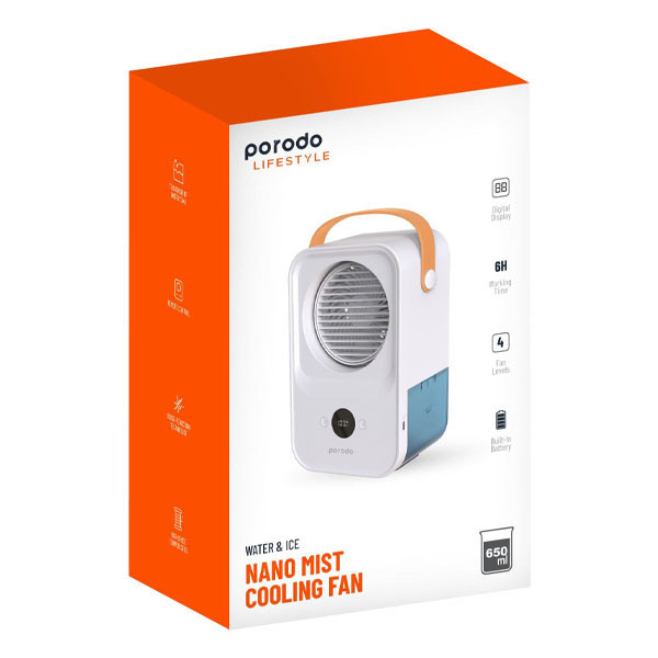 پنکه شارژی پرودو طرح مه پاش مدل PD-LSACF NANO MIST AIR COOLING FAN