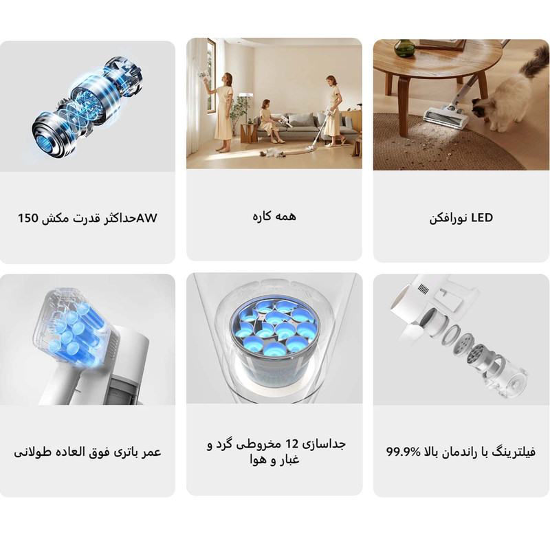 جارو شارژی عصایی شیائومی مدل G20 Global Version