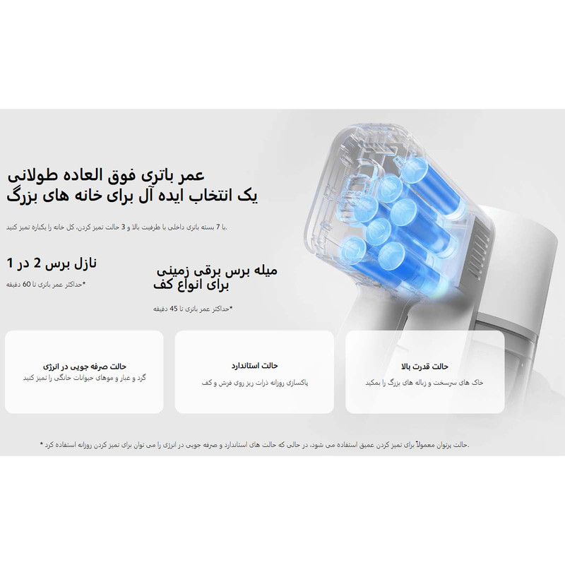 جارو شارژی عصایی شیائومی مدل G20 Global Version