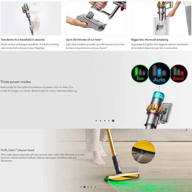جاروشارژی هوشمند دایسون مدل V15 Detect Absolute