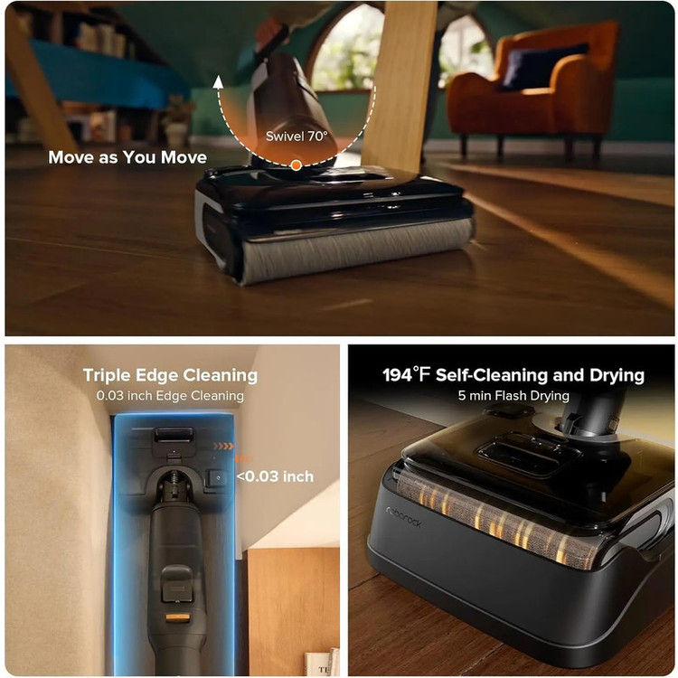 جارو شارژی عصایی روبوراک مدل A30 PRO STEAM COMBO