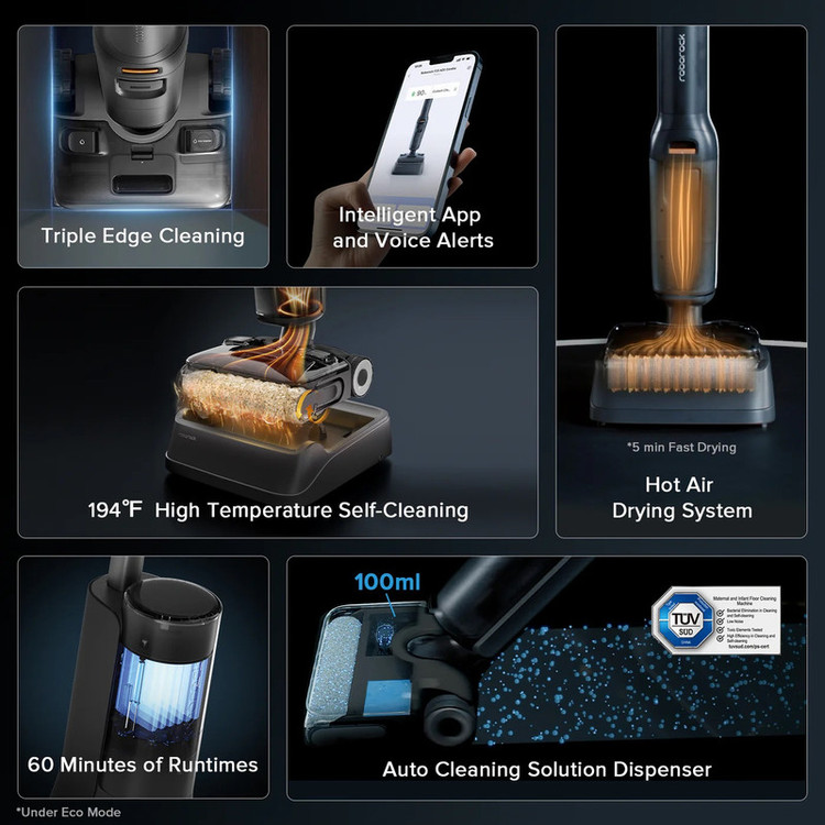 جارو شارژی عصایی روبوراک مدل A30 PRO STEAM COMBO