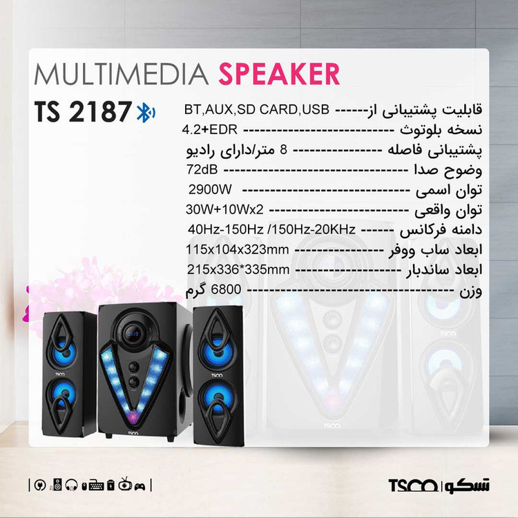 پخش کننده خانگی تسکو مدل TS 2187