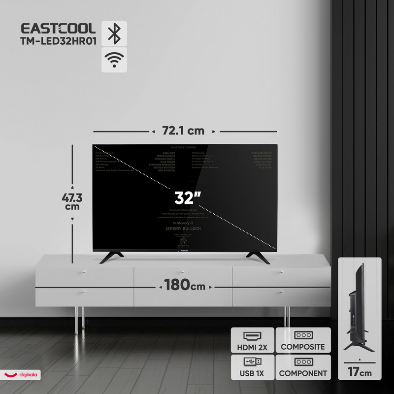 تلویزیون 32 اینچ ال ای دی ایستکول مدل TM-LED32HR01