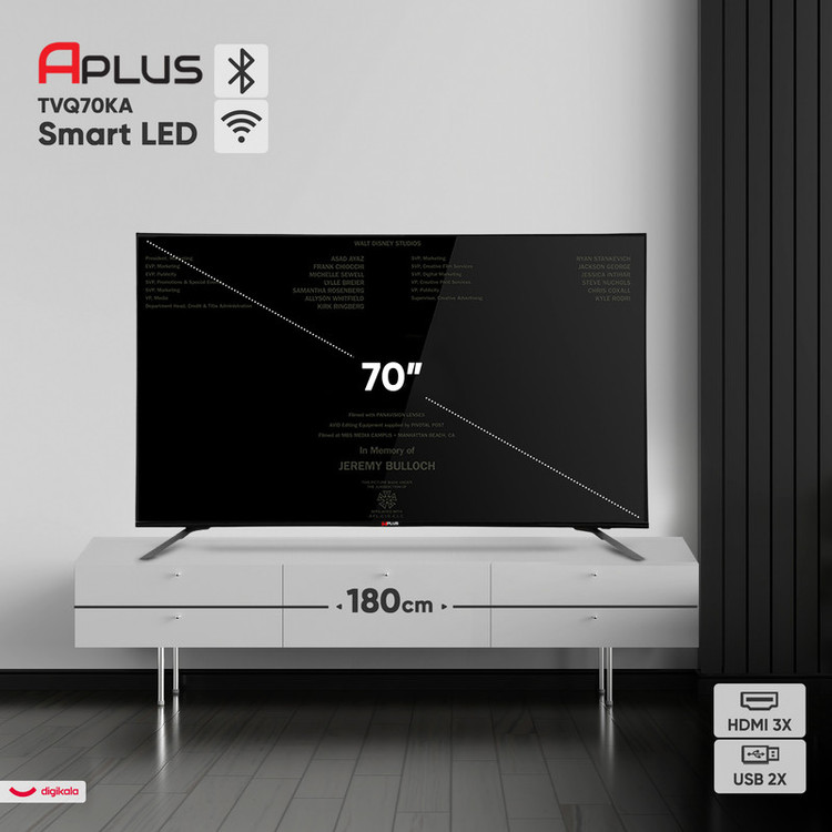 تلویزیون 70 اینچ کیو ال ای دی هوشمند آپلاس مدل TVQ70KA