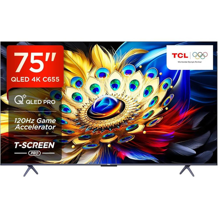 تلویزیون 75 اینچ ال ای دی هوشمند تی سی ال مدل 75C655