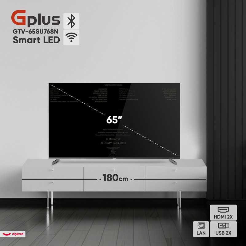 تلویزیون 65 اینچ ال ای دی هوشمند جی پلاس مدل GTV-65SU768N