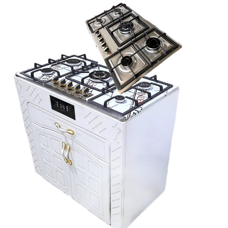 اجاق گاز 5 شعله هاکان مدل اجاق گاز دو درب صفحه استیل بوش