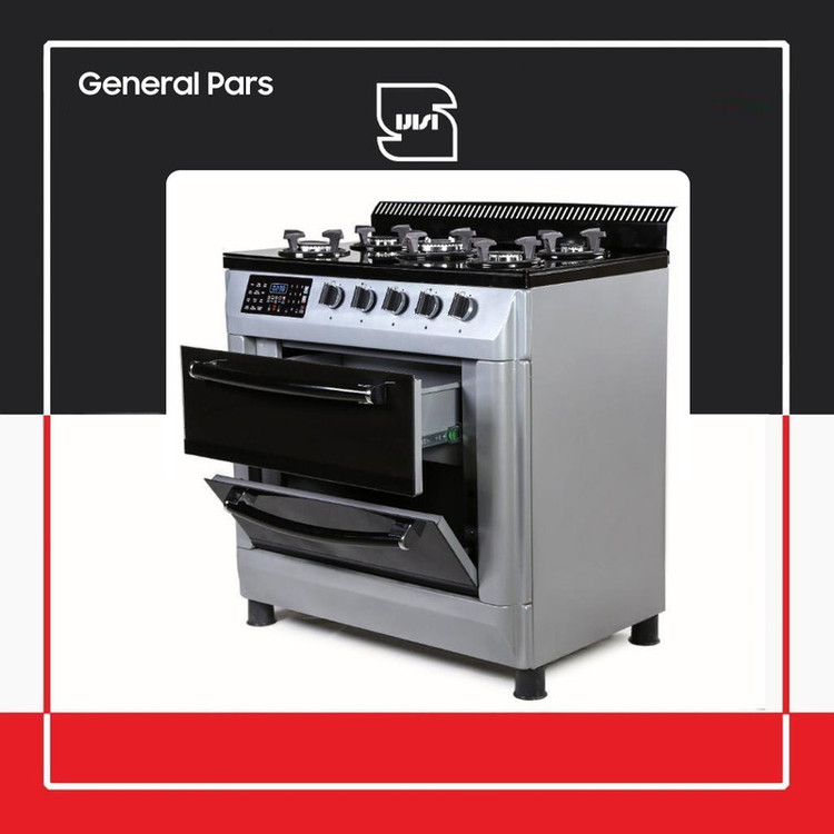 اجاق گاز کابینتی پنج شعله جنرال پارس مدل MX5S-GP-T صفحه شیشه