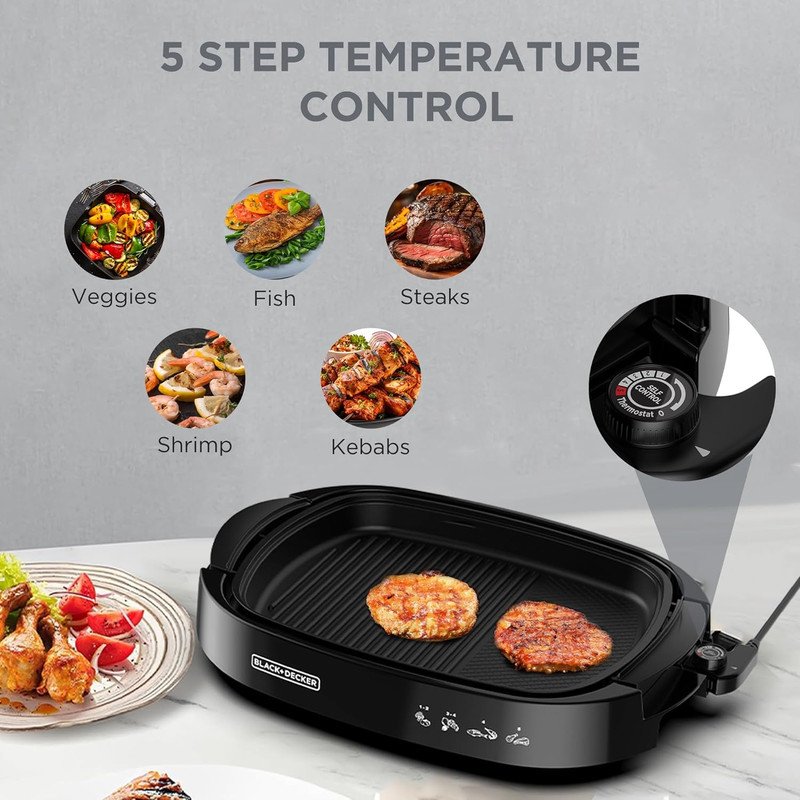 گریل برقی بلک اند دکر مدل GH1500-B5