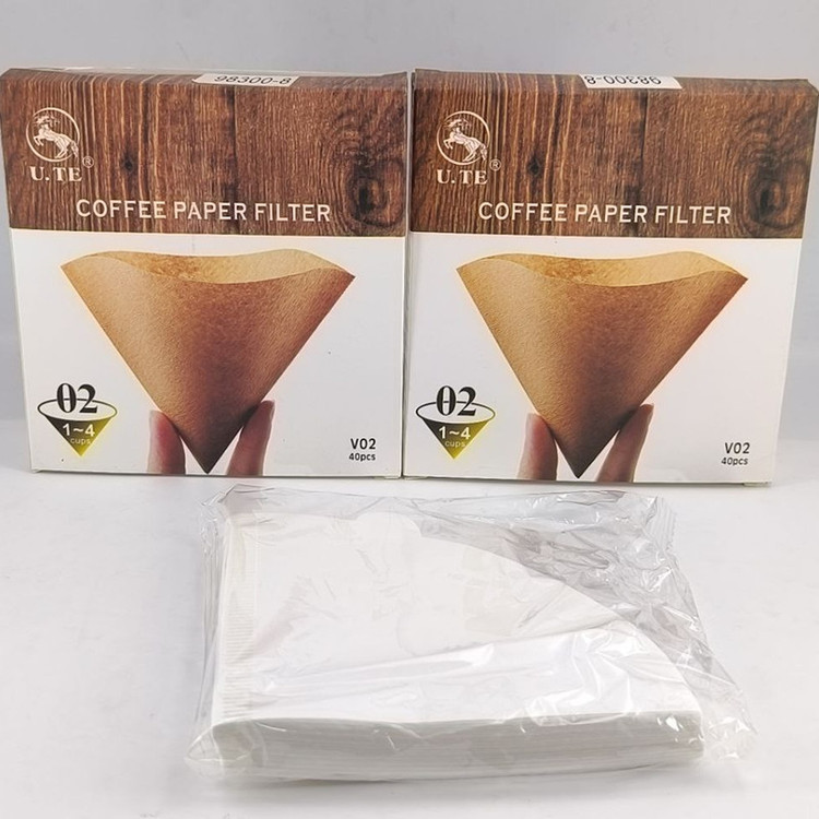 فیلتر قهوه مدل v60 کد 02 بسته 40 عددی