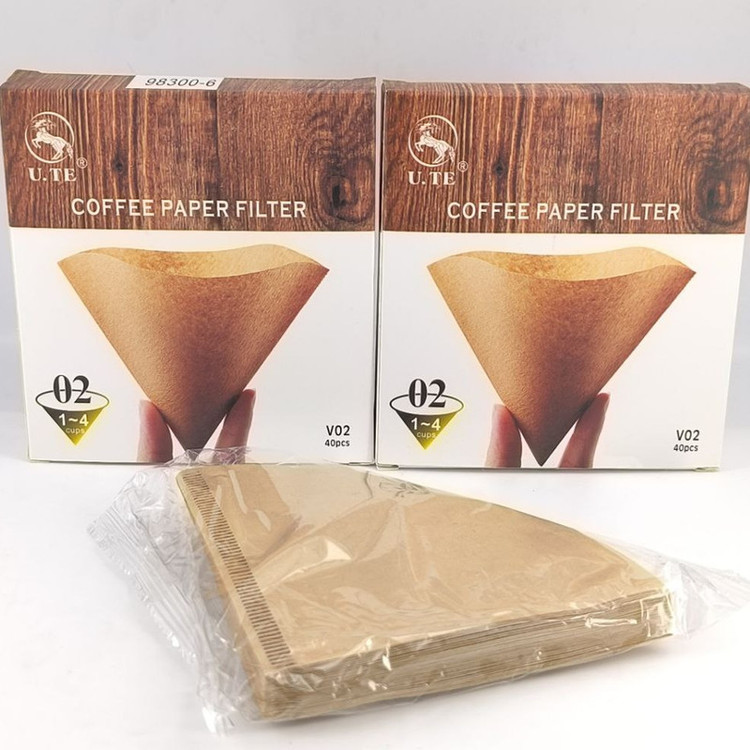 فیلتر قهوه مدل v60 کد 02 بسته 40 عددی