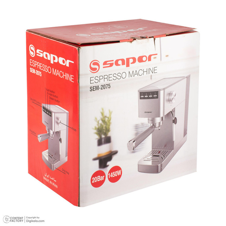 اسپرسو ساز 1250 میلیلیتر ساپر مدل SEM-2075